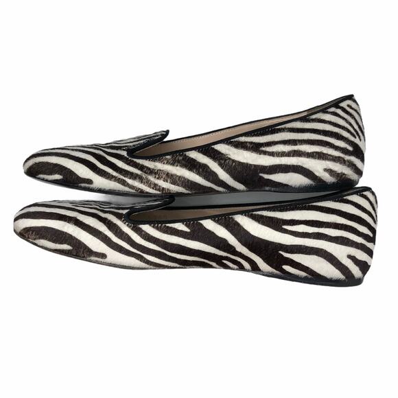 Prada Zebra Print Calf Hair Loafers - Picture 4 of 6
